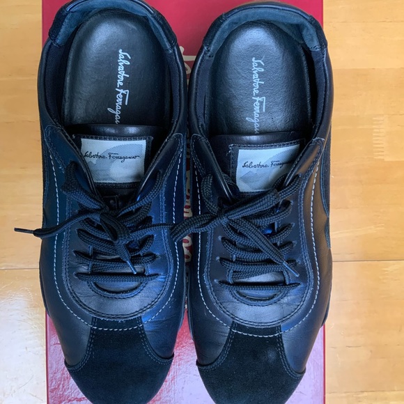 Salvadore Ferragamo Nero Nappa Buc Suede Calf - Picture 2 of 3